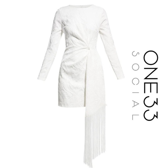 One33 Social
Long Sleeve Jacquard Dress with Fringe - Picture 10 of 10